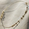 Jonc Billie - perles lisses rondes - Gold filled "or laminé" (585/1000)