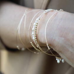 Bracelet Jonc Billie et ses perles rondes