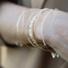 Jonc Billie - perles lisses rondes - Gold filled "or laminé" (585/1000)