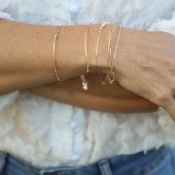 Bracelet Jonc Billie et ses perles rondes