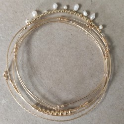 Multi joncs La Jenny - Gold filled "or laminé" (585/1000)
