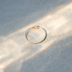 Anneau Simple scintillant - Ally - Gold filled "or laminé" (585/1000)