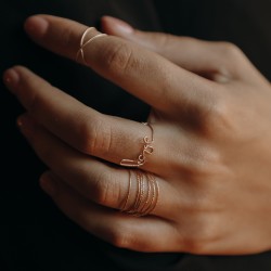 Bague multi-rangs  - Modèle Freya - Argent 925 (argent recyclé) - Bague 7 tours (semainier)