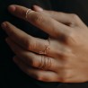 Bague multi-rangs  - Modèle Freya - Gold filled "or laminé" (585/1000) - Bague 7 tours (semainier)