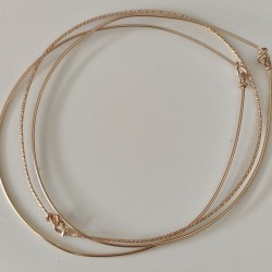 Set de 3 bracelets Joncs Semainier - Modèle Little Shine N°1 - Gold filled "or laminé" (585/1000)