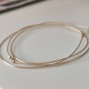 Set de 3 bracelets Joncs Semainier - Modèle Little Shine N°1 - Gold filled "or laminé" (585/1000)