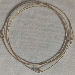 Set de 3 bracelets Joncs Semainier - Modèle Big Sunshine N°2 - Gold filled "or laminé" (585/1000)