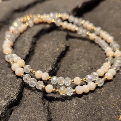 Collier Bracelet Pantone Blanc - Gold filled "or laminé" (585/1000) - or recyclé