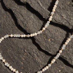 Collier Bracelet Pantone Blanc - Gold filled "or laminé" (585/1000) - or recyclé