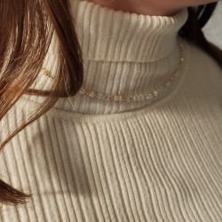 Collier Bracelet Pantone Blanc - Gold filled "or laminé" (585/1000) - or recyclé