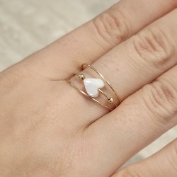 Bague Mon Petit Coeur - Nacre