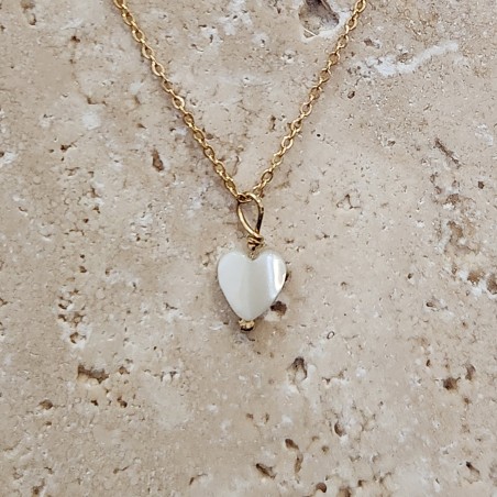 Collier court Mon Petit Coeur - Gold filled "or laminé" (585/1000)