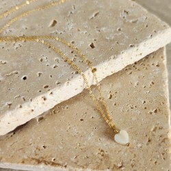 Collier court Mon Petit Coeur - Gold filled "or laminé" (585/1000)