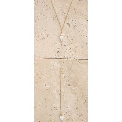 Collier long cravate - Mon petit coeur - Nacre