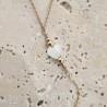 Collier long cravate - Mon petit coeur - Nacre