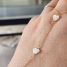 Chaine de main Mon petit coeur - Gold filled "or laminé" (585/1000) - Nacre