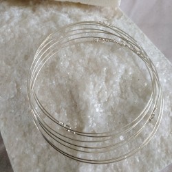 Semainier classique fil (fin) lisse argent massif