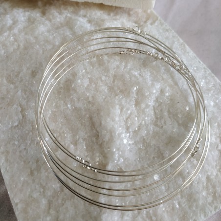 Semainier classique fil (fin) lisse argent massif