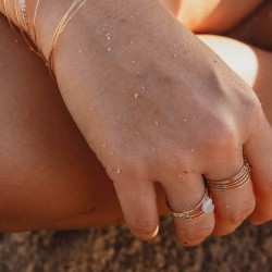 Bague Mon Petit Cœur - Nacre & Or Laminé Triple Tour | Éclats Nomades