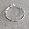 Bague Double Tour Argent Scintillant - Modèle Claudia