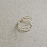 Bague trois anneaux or lamine Merry vue de dessus