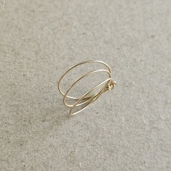 Bague Triple Tour Merry en Gold Filled 14K - Éclats Nomades