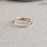 Bague triple tour Merry or gold filled 14k vue de face