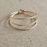 Bague multi anneaux fine or laminé 14k créatrice française