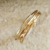 Bague martelée 4 tours Gold Filled 14K | Éclats Nomades