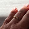 Bague martelée 4 tours Gold Filled 14K | Éclats Nomades