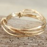 Bague martelée 4 tours Gold Filled 14K | Éclats Nomades