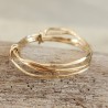 Bague martelée 4 tours Gold Filled 14K | Éclats Nomades