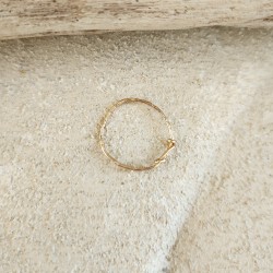 Bague Le Trait Martelée en Gold Filled 14K | Éclats Nomades