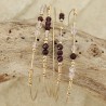 Blossom | Set 5 joncs Gold Filled 14k & pierres fines | Éclats Nomades